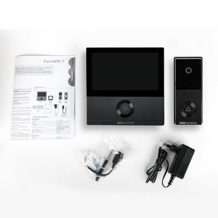 SCS SENTINEL Interphone vidéo connecté VisioWifi Noir