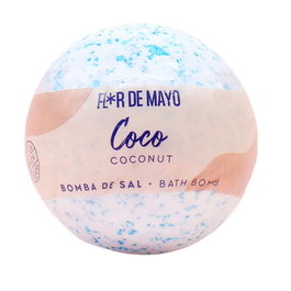 Flor De Mayo Bombe de sel effervescente Coco 200g - Bain relaxant, hydratation et parfum coco pour peau douce