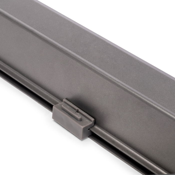 Emuca Rack avec glissières à extension totale et à fermeture douce pour accessoires d'armoire Quartz, 912-938mm, Aluminium et plastique, Titane