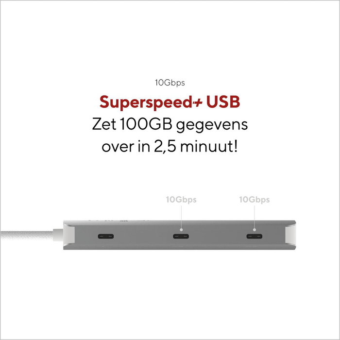 Hub USB Linq Byelements LQ49081 Blanc Gris