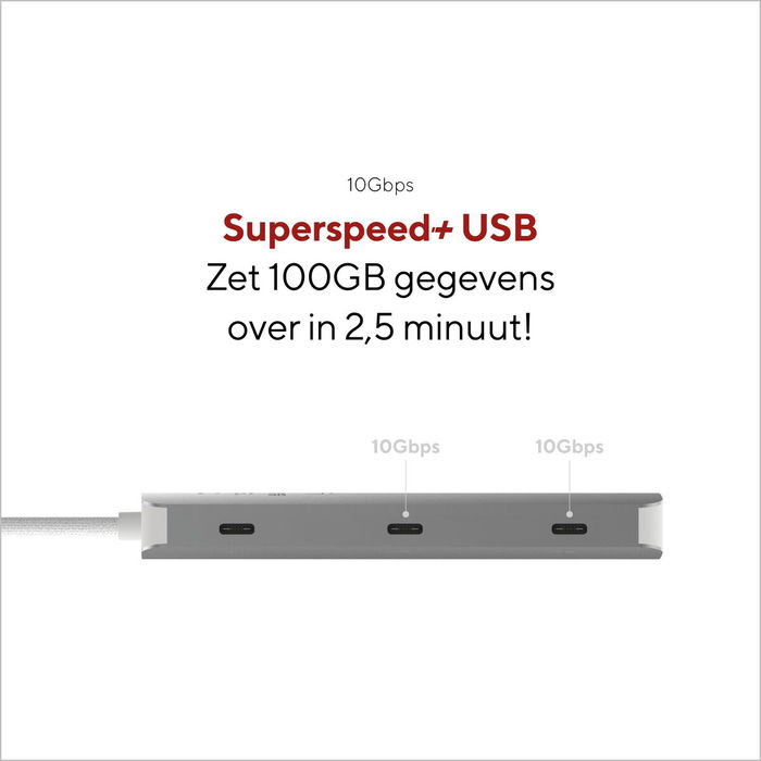 Hub USB Linq Byelements LQ49081 Blanc Gris