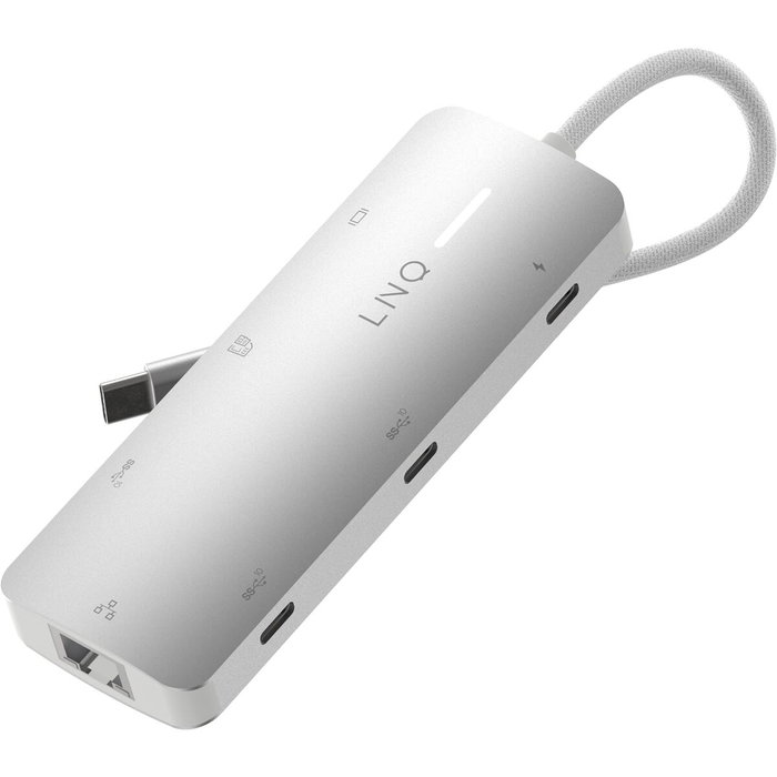 Hub USB Linq Byelements LQ49081 Blanc Gris