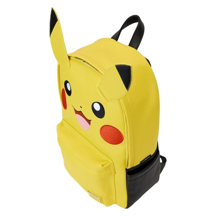 LOUNGEFLY Sac à dos Pikachu Pokemon en nylon 44 cm avec bretelles ajustables et fermeture éclair avant