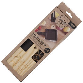 Cook Concept Lot de 4 dessous de plat raclette en bois de pin