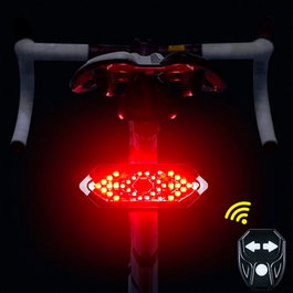NK Lumière arrière LED pour vélo avec clignotants et télécommande