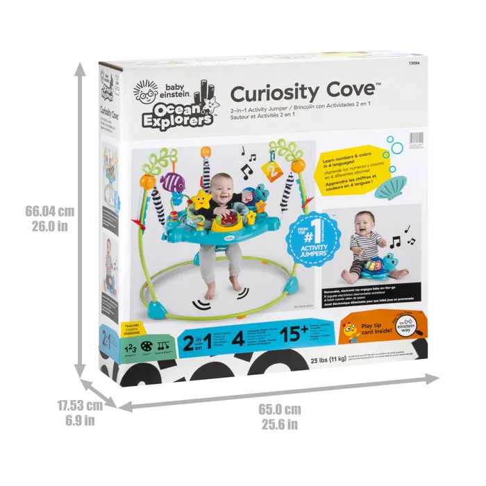 BABY EINSTEIN - Aire d'éveil à rebonds Curiosity éducative 2 en 1, siège pivotant 360° pour bébé 6 mois +, jouet d'éveil océanique BABY EINSTEIN - Aire d'éveil à rebonds Curiosity éducative 2 en 1, siège pivotant 360° pour bébé 6 mois +, jouet d'éveil océanique