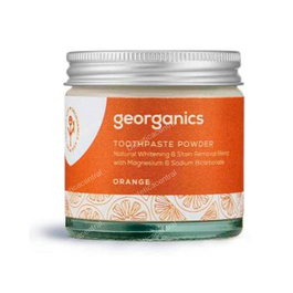 Georganics Dentifrice en Poudre Minéral Blanchissant à l'Orange 60 Ml - Dentifrico Mineral Naranja Polvo - Ingrédients 100% Naturels