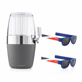 Pack distributeur de bière réfrigérant InnovaGoods et 2 lunettes de soleil enroulables Sunfold France