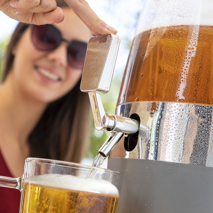 Pack distributeur de bière réfrigérant InnovaGoods et 2 lunettes de soleil enroulables Sunfold France