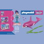 Playmobil Orca avec sirène 72106 - Set de jeu aquatique avec orque, sirène, algues et accessoires, à partir de 4 ans