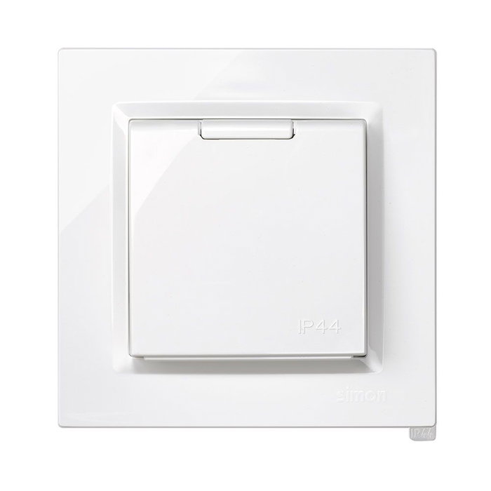 Socle de prise Simon 2p+t monobloc Plastique 230 V 16 A Type F Socle de prise Simon 2p+t monobloc Plastique 230 V 16 A Type F