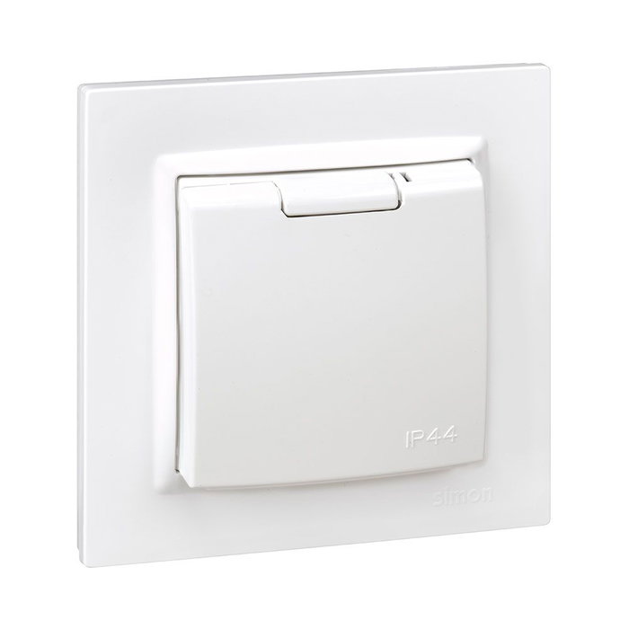 Socle de prise Simon 2p+t monobloc Plastique 230 V 16 A Type F Socle de prise Simon 2p+t monobloc Plastique 230 V 16 A Type F