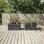 EDA Jardinière Carel 63 L Gris Anthracite avec Roulettes