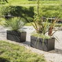 EDA Jardinière Carel 63 L Gris Anthracite avec Roulettes