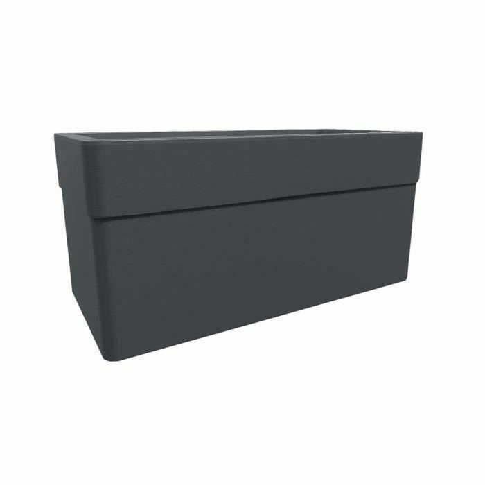 EDA Jardinière Carel 63 L Gris Anthracite avec Roulettes
