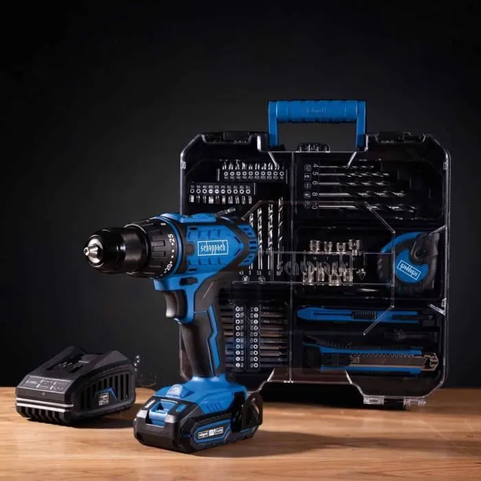Scheppach C-DTB74/1-X Coffret perceuse visseuse sans fil 20V IXES - 50Nm, mandrin 13mm, batterie 2Ah + chargeur + 74 accessoires Scheppach C-DTB74/1-X Coffret perceuse visseuse sans fil 20V IXES - 50Nm, mandrin 13mm, batterie 2Ah + chargeur + 74 accessoires