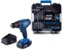 Scheppach IXES - Perceuse-visseuse sans fil 20V - Batterie Lithium-ion 20V - 2 vitesses - 50 Nm de couple - Avec lumière LED et 74 accessoires