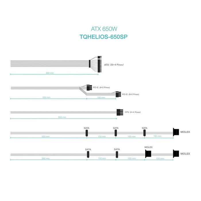Écran TooQ TQHELIOS-650SP 650 W 50 W 80 Plus Bronze