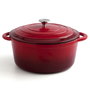 Bidasoa Cocotte en Fonte Émaillée Fierro 28 cm, 6 L (2 Unités) Rouge