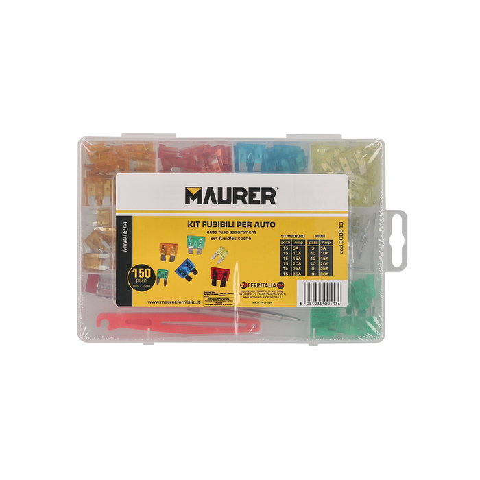 MAURER Mallette de fusibles voiture 150 pièces