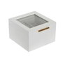 Home ESPRIT Boîte à bijoux Blanc Bois Verre
