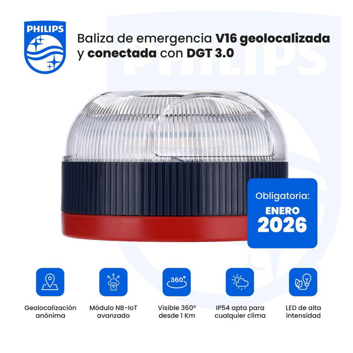 Philips Balise d'urgence V16 connectée DGT 3.0 SFL1000M/10