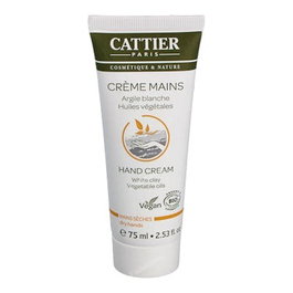 Cattier Crème Mains à l'Argile Blanche 75 ml