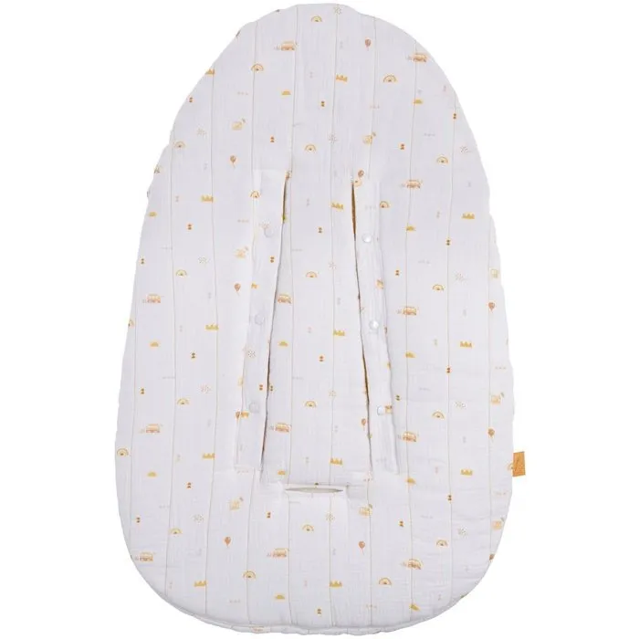 Sauthon - Nid d'ange SUNLIGHT en mousseline de coton, imprimé motif, pour bébé de 0 à 4 mois - Doux, enveloppant et pratique pour les sorties avec siège auto
