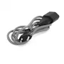 Chacon Rallonge textile 1,5 m - Prise 2P+T - 6A 250V - Noir et blanc - Multiprise avec interrupteur