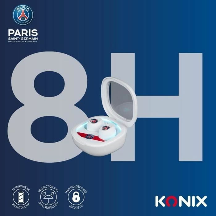 Konix Écouteurs sans fil M30 PSG Blanc Konix Écouteurs sans fil M30 PSG Blanc