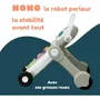 Bambisol Trotteur marcheur bébé Nono le Robot, 10 à 36 mois, jeux électroniques interactifs parlant musical pour apprendre l'anglais, blanc