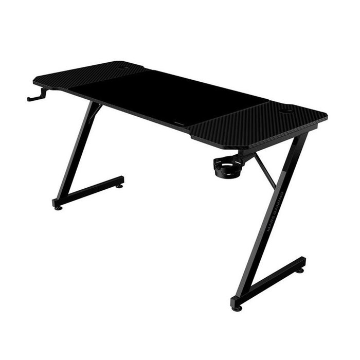 Mars Gaming Bureau Ergo MGD-X140 140x60 cm avec Tapis de Souris, Structure Acier, Support Casque et Bouteille