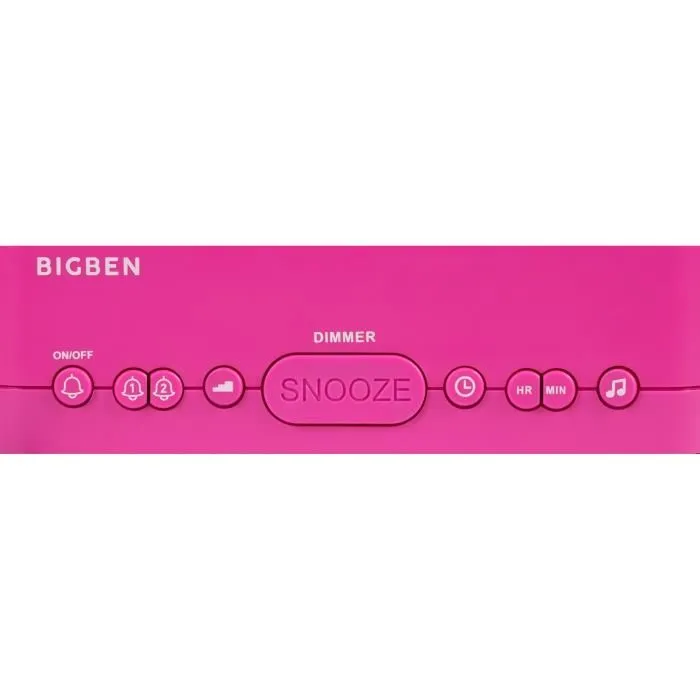 Bigben Interactive R15PRINCESS3D - Réveil LED avec effet 3D décor princesse, double alarme, fonction snooze et réglage de l'intensité - Alimentation secteur et piles AAA
