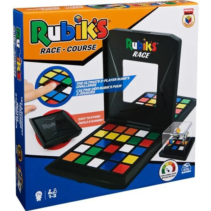 Rubik's - Rubik's Race - Jeu de réflexion et de rapidité, taquin avec plateau 3x3, à partir de 6 ans Rubik's - Rubik's Race - Jeu de réflexion et de rapidité, taquin avec plateau 3x3, à partir de 6 ans
