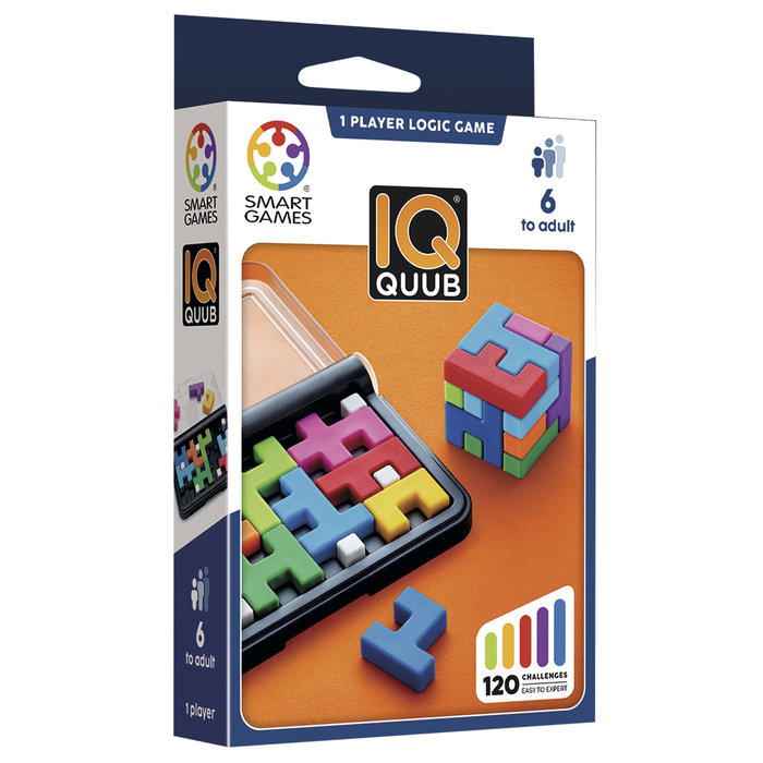 Smart Games IQ Quub SG494 - Jeu de Réflexion et Puzzle 3D en Cube pour la Vision Spatiale, Dès 6 Ans