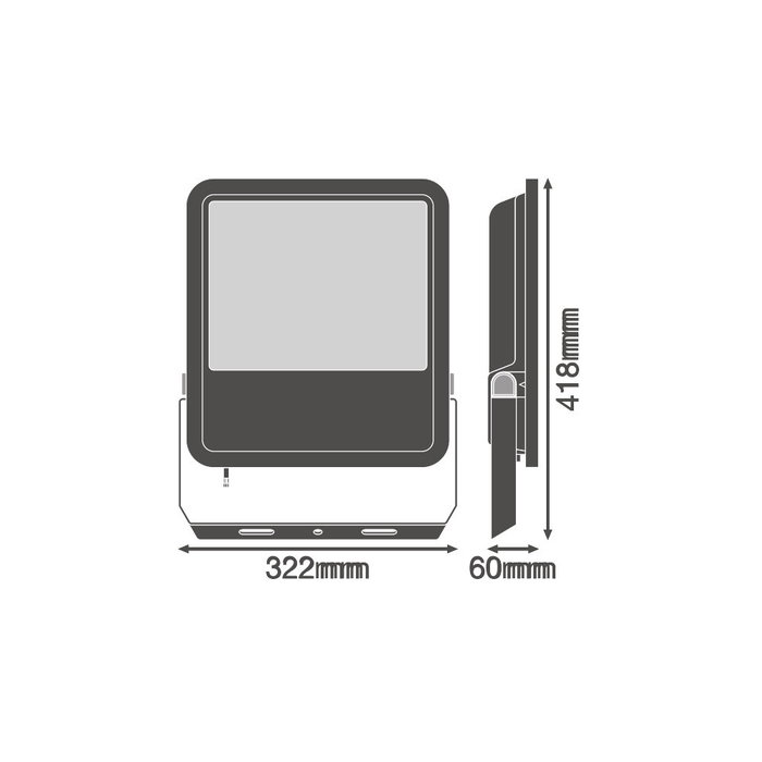 Ledvance Projecteur LED 165W 20000Lm 4000K 100 x 100º IP65 Noir