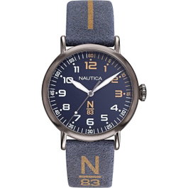 Nautica NAPWLF919 Montre Analogique Homme Bleu et Gris