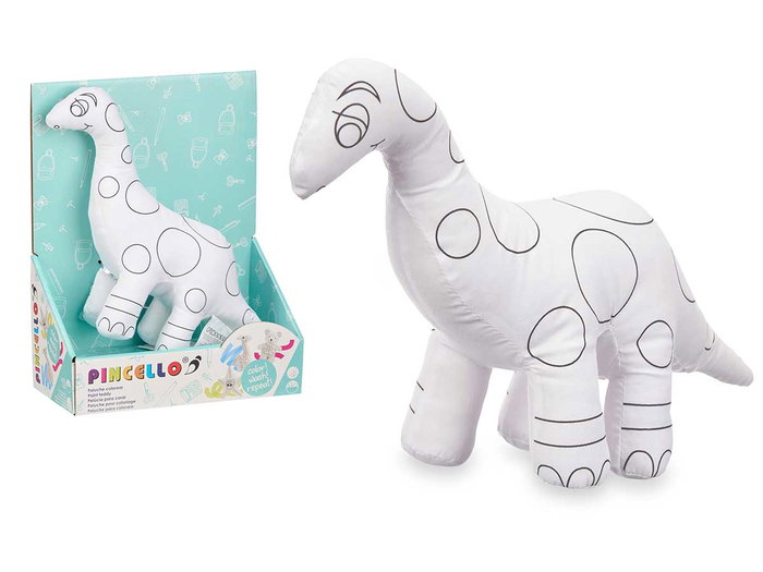 PINCELLO Peluche à colorier Dinosaure PINCELLO Peluche à colorier Dinosaure