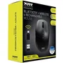 Port Designs Souris Sans Fil 900715 PRO, Bluetooth et 2.4 GHz, Rechargeable, 5 Boutons, 6 Mois d'Autonomie, Ambidextre, Noir - Compatible Windows, Mac, Android