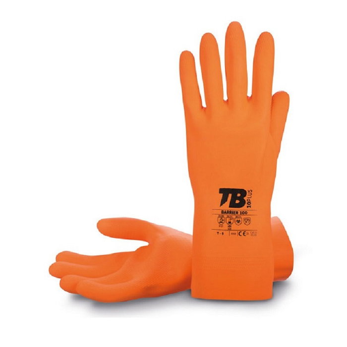 IGARTEX Gants en latex naturel orange flocage 30cm Taille M BARRIER100 EN-388 EN-374 IGARTEX Gants en latex naturel orange flocage 30cm Taille M BARRIER100 EN-388 EN-374