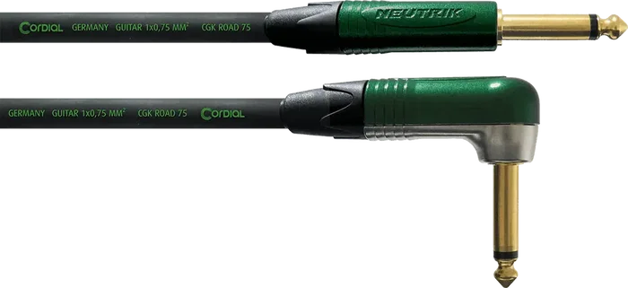 CORDIAL Câble Jack Recto/Coudé 3 M Vert