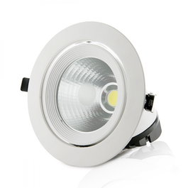 Spot LED Downlight Circulaire COB 40W 6000K Blanc Froid Orientable