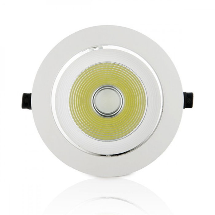 Spot LED Downlight Circulaire COB 40W 6000K Blanc Froid Orientable