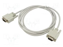 DELOCK Câble D-Sub 9pin prise vers D-Sub 9pin prise, 2m, beige