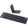Bluestork KB-MINI-FOLD/FR Clavier sans fil Bluetooth pliable AZERTY noir - Compatible PC, tablette, smartphone, TV - Touches ciseaux - Ultra portable