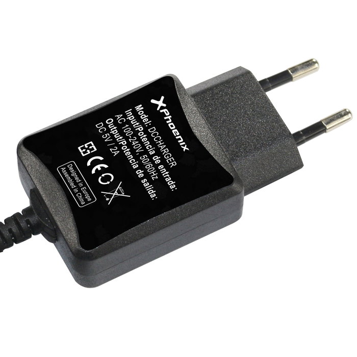 Phoenix PHDCCHARGER Adaptateur Universel AC/DC 5V 2A Chargeur Mural Noir pour Appareils Électroniques Domestiques Phoenix PHDCCHARGER Adaptateur Universel AC/DC 5V 2A Chargeur Mural Noir pour Appareils Électroniques Domestiques