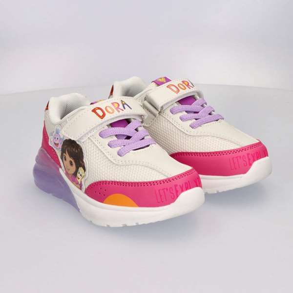 Cerdá T027 - Chaussures de sport à semelle TPR avec lumières Dora l'exploratrice - Modèles assortis, Taille 27, Rose Fuchsia