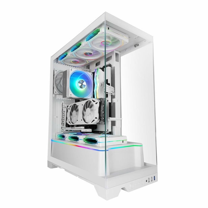 Boîtier ATX semi-tour Mars Gaming MCPRISMAW Blanc Boîtier ATX semi-tour Mars Gaming MCPRISMAW Blanc