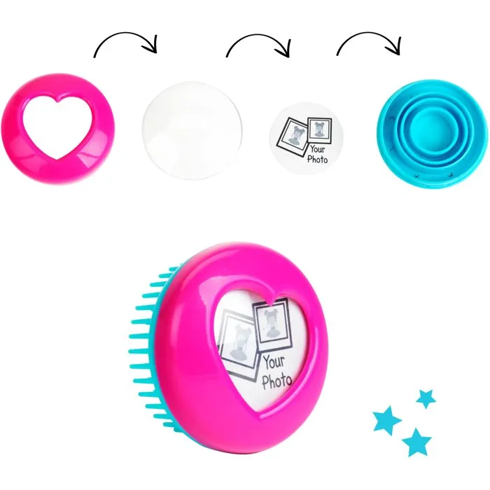 Klein - Mariella 5398 - Tête à coiffer et maquiller pour enfant dès 3 ans avec accessoires (cheveux blonds, brosse, peigne, perles, pinces, palette de maquillage)