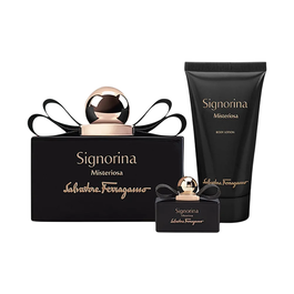 Salvatore Ferragamo Set Signorina Misteriosa - Coffret Parfum pour Femme - Eau de Parfum 50 ml + Eau de Parfum 5 ml + Lotion Hydratante pour le Corps 50 ml